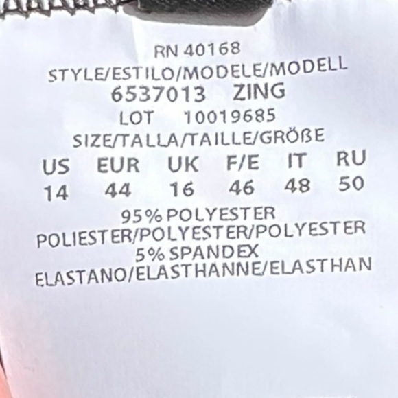 🌻NEW w.tags Miraclesuit Black Zing Tankini Top $132.00 Retail Size 14 - Picture 10 of 12